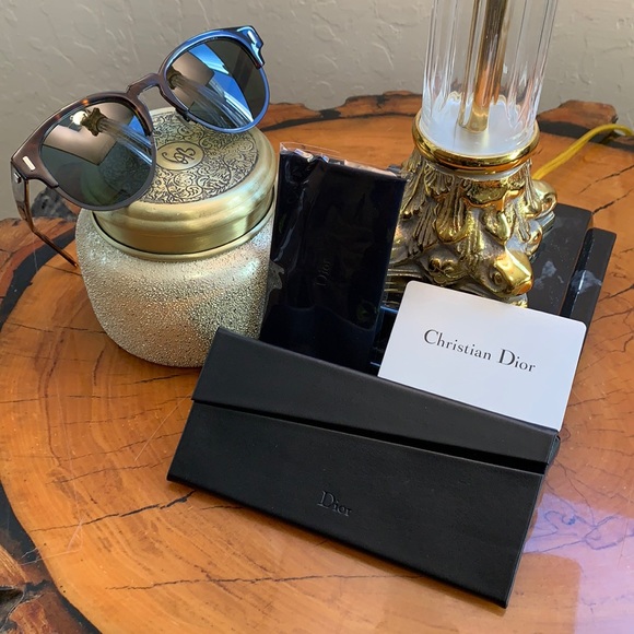 Dior Rare Men’s Black Tie Classic Round Sunglasses - Picture 3 of 8